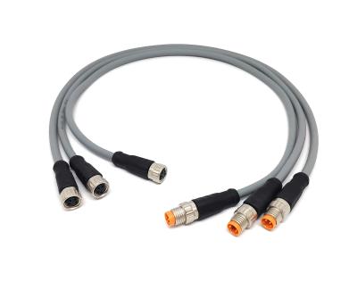 China SVLEC Automotive Replace Phoenix M8 Extension Cable 3 4 Pin Male To M8 Female Connector Cable With 1M PVC Length for sale