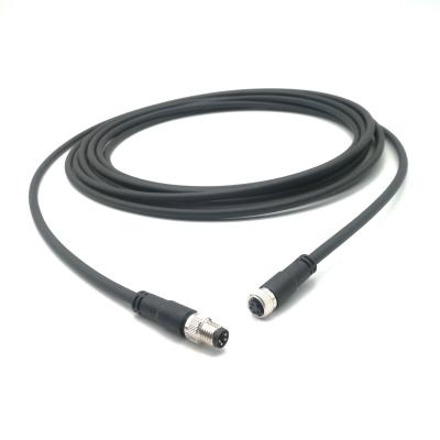 China Power SVLEC M8 Male To Female M8 4pin Straight Cable Shielded High PUR Black Cable Connection Flex Cable for sale