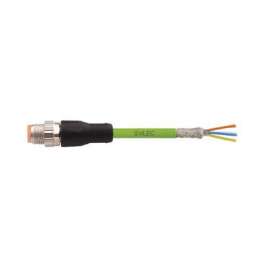 China SVLEC Ethernet IP CAT 5e Cable With M12 D Code Male Straight Cable CE Certification 944873-795-0300 for sale