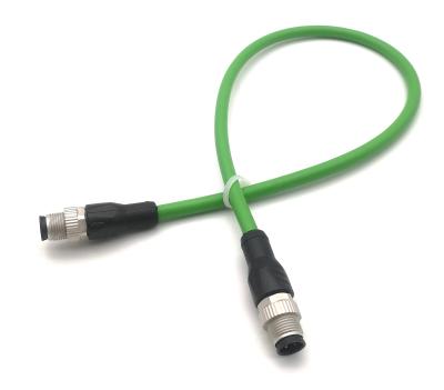 China Power SVLEC ProfiNet M12 Male Straight Male Cable 2M12 D Code Straight Cable Shielded Fixed Installation for sale