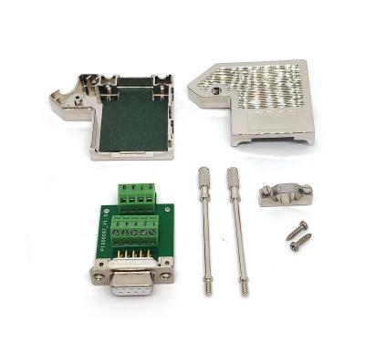 China Shielded Type SVLEC D-SUB DB15 VGA Male / DIY Pin Plug Breakout Terminals Board Nut Connector Female 3 Row 15 for sale