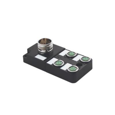 China PVC or PUR SVLEC IP67 Waterproof Junction Box M12 NPN PNP 4 Way Distribution Plate With M23 Socket for sale