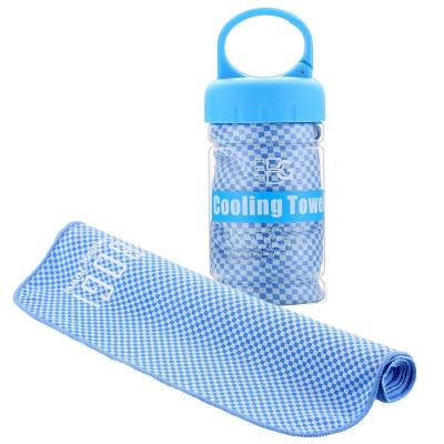 China Compressed Quick Dry Soft Cool Bamboo Fiber Cooling Towel For Summer for sale