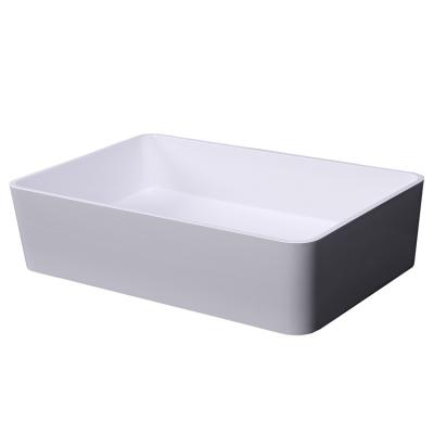 China Modern Single Porcelain Hotel Restaurant Luxury Bathroom Vanity Wash Basin Bathroom Sinks for sale