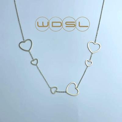 China Hypoallergenic Japan and South Korea fashion simple wild love pendant necklace temperament hollow clavicle chain titanium steel pendant for sale