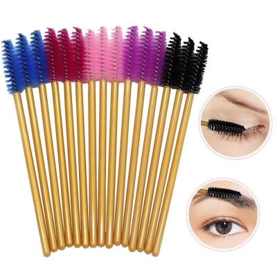 China Hot Sale Plastic Eyelash Brush Eye Lash Disposable Mascara Wand Eyelash Extension Brush for sale