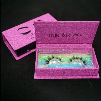 China Factory Wholesale Natural And Soft False Eyelash Package Luxury Custom Colored Box for sale