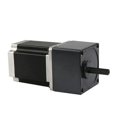 China NEMA 34 Single Speed ​​Machine Shaft Stepper Motor With Ratio 1:3 To 1:200 4.5 Nm Stepper Motor With Gearbox For BOX Router for sale