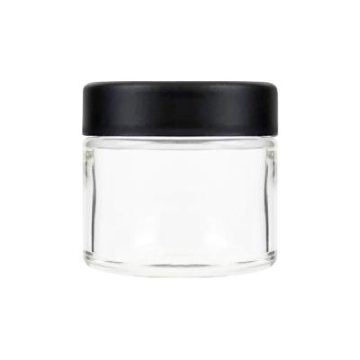 China 1oz 2oz 3oz 4oz Glass Packing Cosmetic Jar Straight Sided Glass Jars With CR Lid for sale