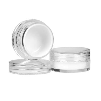 China Hot Sale 5ml Cosmetic Clear Plastic Jar With Silicone Insert For Oil Wax Concentrate Jars for sale