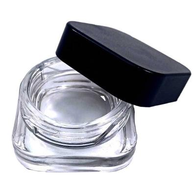 China Cosmetic Eye Cream Jar Concentrate Container 5ml 9ml Glass Wax Jar With Cctv Cap for sale