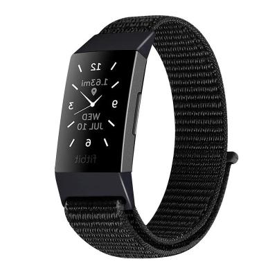 China Nylon Loop Nylon Strap For Fitbit Charge 3/4 Sports Wristband Soft Comfortable Smart Wristband For Fitbit Charge 4 Breathable Band for sale