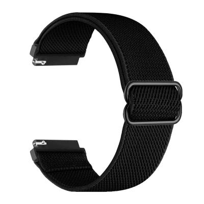 China Fabric 20mm Nylon Watch Strap Band 22mm For Samsung Galaxy Watch 4/classic Adjustable Elastic Nylon Loop For Huawei GT 2 Pro Band 2e for sale