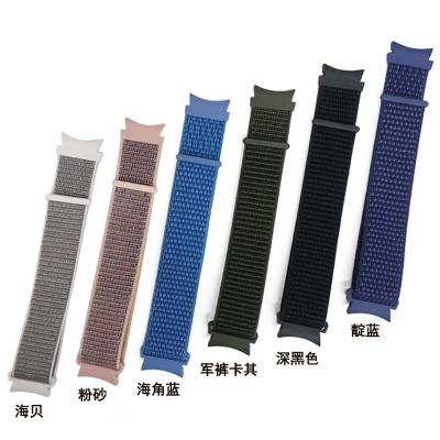 China Loop Sport Nylon Curved Nylon Watch Strap For Samsung Galaxy Watch 4 Classic 40/42/44/46mm/Watch 4 for sale