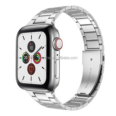 China Stainless Steel Strap for iWatch Se 7/6/5/4/3/2/1 Series Luxury Metal Strap 41mm Apple Watch Band 45mm 38mm 40mm 42mm 44mm for sale