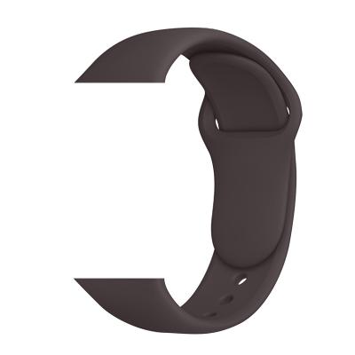 China Soft Silicone Sport Silicone Wrist Smart Watch Strap Band For Apple iWatch 7 6 5 4 3 2 1 Se Solid Watch Band 41mm 45mm 40mm 44mm 38mm 42mm for sale