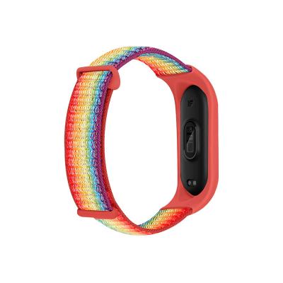 China Two Piece Nylon Watch Band Strap For Xiaomi MI Band 4 Strap Breathable Xiaomi MI Band Smart Watch Replacement Strap 5 for sale