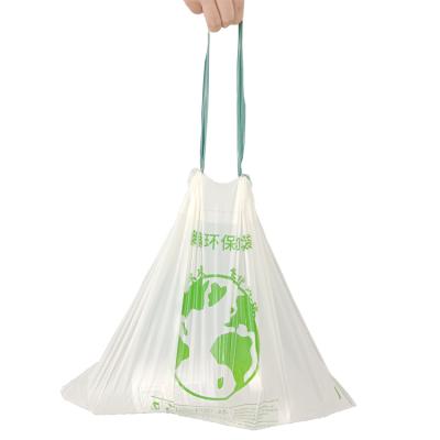 China BIODEGRADABLE Wholesale Garbage Bag Roll Up Stronger Loading Capacity Biodegradable T Shirt Bag for sale