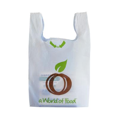 China BIODEGRADABLE cornstarch made 100% biodegradable supermarket custom made biodegradable plastic bags wholesale for sale