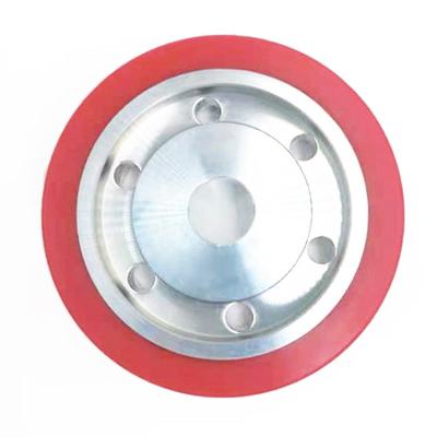 China Professionally Manufacture Core Polyurethane Urethane Rigid Wheel Metal Steel Drive Wheels for sale