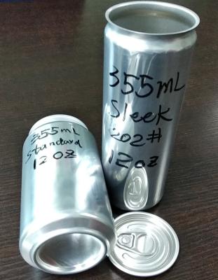 China B64 Cap Aluminum 156.6mm 12oz Slim Can For Cola BPA Free Blank for sale