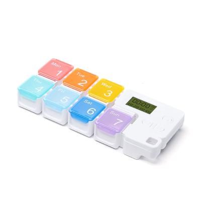 China New Digital Pill Box Tetris Series Pill Box Alarm Medicine Case for Vatamin and Pill Capsules Digital Pill Reminder Timer Pill Box Organizer for sale