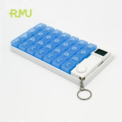 China TP02B High Quality Portable ABS 28 Case 7 Day Pill Case Medicine Box Pill Organizer, Electronic Pill Box for sale