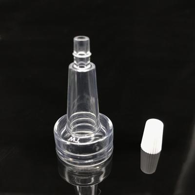 China Penicillin Bottle 20 Teeth Plastic Transparent Horn Main Flow Device for sale