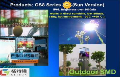 China GS8 Series SMD2323 Outdoor Led Screens Display Over 8000 Nits for sale