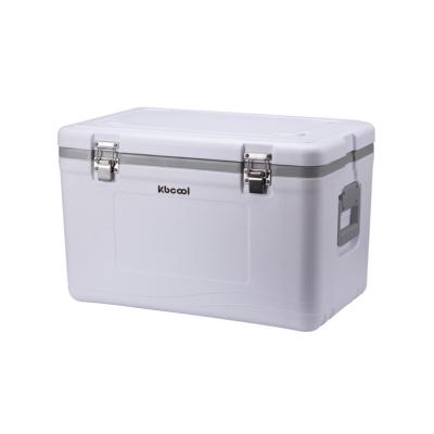 China 30L Food Box Cooler Plastic White Box Portable Insulated Transport Insulated Ice Chest Cooler For Camping for sale