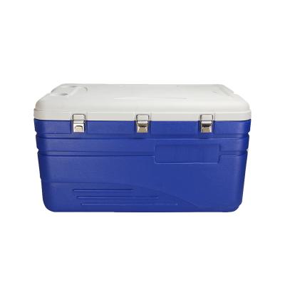 China Large Ice Box Seafood Delivery Fishing Cooler 130L Insulated Plastic Insulated Cooling Box for sale