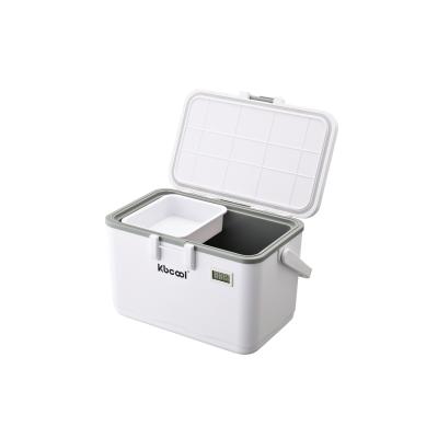 China Portable Plastic White 8L Insulin Vaccine Cooler Insulated Box For Meical Research for sale