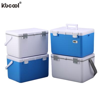 China 12L 15L 22L kbcool blood cooler insulated plastic vaccine box portable transport cooler box drinks boxes ice chest cooler for sale