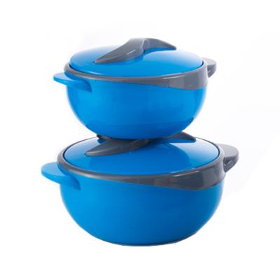 China Sustainable Hot Pot 2 Pieces Set To Keep Hot Cold Plastic Insulated Thermal Food Container for sale