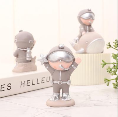 China China Resin Divers Car Ornaments Resin Home Office Crafts for sale