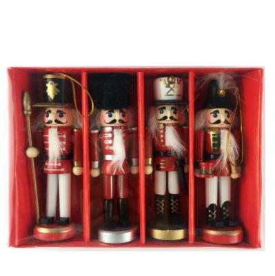 China China Soldier Nordic Creative Home Decoration Crafts Wooden Nutcracker 13cm for sale