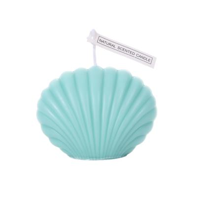 China Creative Colorful Shell Candle Photo Props Flame Candle Creative Home Furnishings Girl Gifts for sale