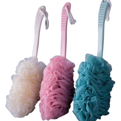 China Rub Bath Towel Bath Ball Thickened Non-slip Nordic Long Handle Back Bath Rub Flowers for sale