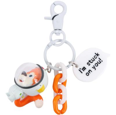 China Metal Squirrel Astronaut Car Key Chain Briefcase Dangling Key Chain for sale