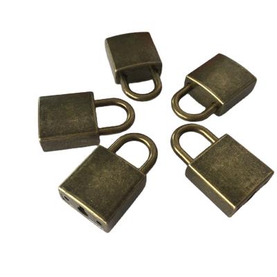 China High Quality Antique Brass Luggage Padlock Metal Square Lock For Luggage Book for sale