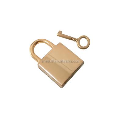 China Wedding Gift Gold Square Padlock Box Door Lock Rectangle Padlock for sale