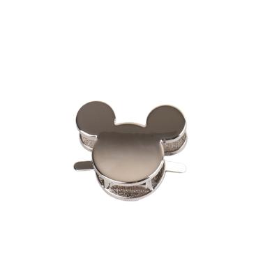 China Custom Cute Bag Accessories Metal Bear Shape Decorative Lock For Bags for sale