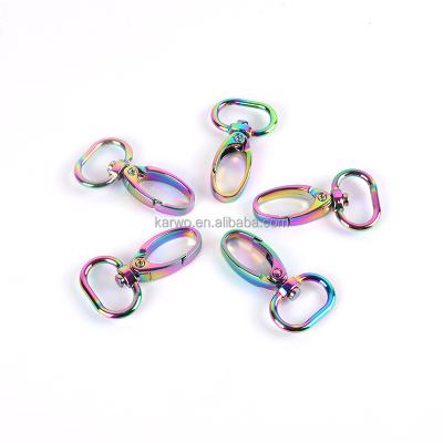 China Small Purse Karwo Rainbow Swivel Hook Lobster Buckle Handbag Strap Belt Clasp for sale