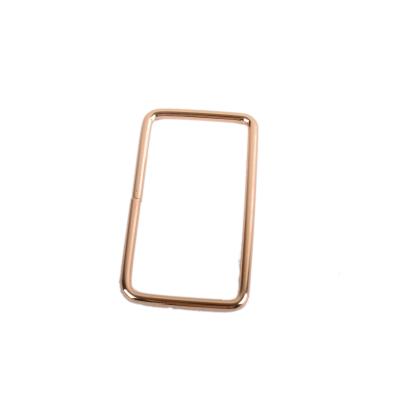 China Square Ring Metal Handbag Handle Light Square Frame Metal Purse Handle Wholesale Bag Purse Gold for sale