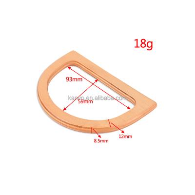 China Handbag. DIY Purse Handbag Handle Fashion D Shape Wooden Bag Handles for sale