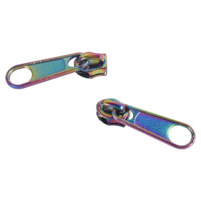 China Metal Handbag Garment Accessories 3# Rainbow Color Zipper Puller Slider Main Zipper Puller for sale