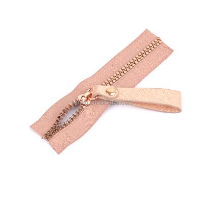 China NEW 5# Zipper Tape Fashion Garment Handbag Accessories Rose Gold Zipper Tape for sale