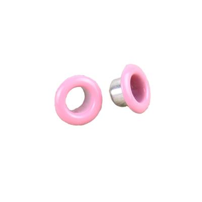 China Nickel Free High Quality Pink Eyelet Round Eyelets For Shoes Bag Clothing Leather for sale