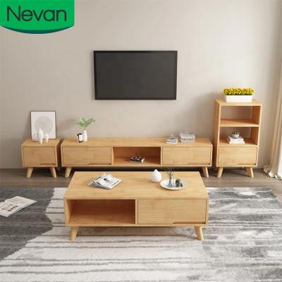 China 2020 Modern Simple Nordic Wood Cabinet Drawer Storage Living Room TV TV Unit Of Furniture Stands With Storage for sale