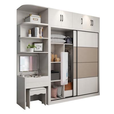 China (Other)Wood Frame Adjustable Furniture 2 Door Organizer Closet Wardrobe For Bed Room for sale